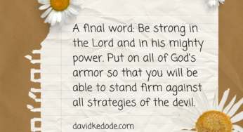 Keep That Armour On: Ephesians 6:10-13