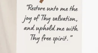 The Joy of His Salvation Can Be Restored